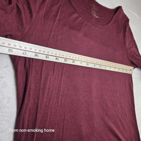 Women's APT.9 Maroon Short Sleeve Tee L - Picture 5 of 6